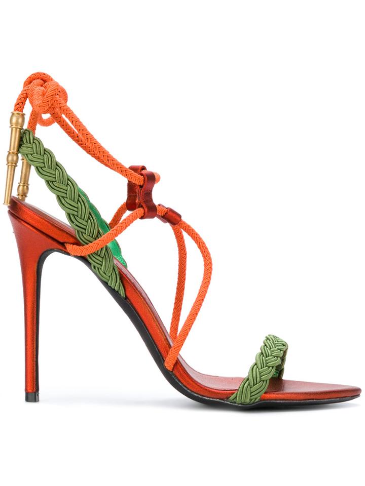 A.f.vandevorst Strappy Cord Sandals - Yellow & Orange