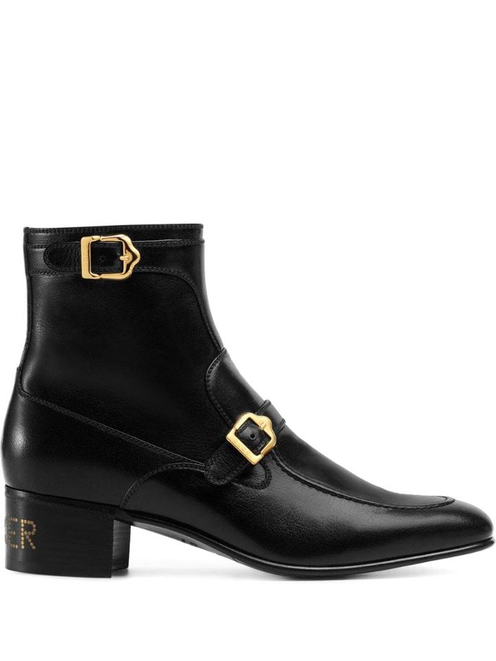 Gucci Sucker Buckle Boots - Black