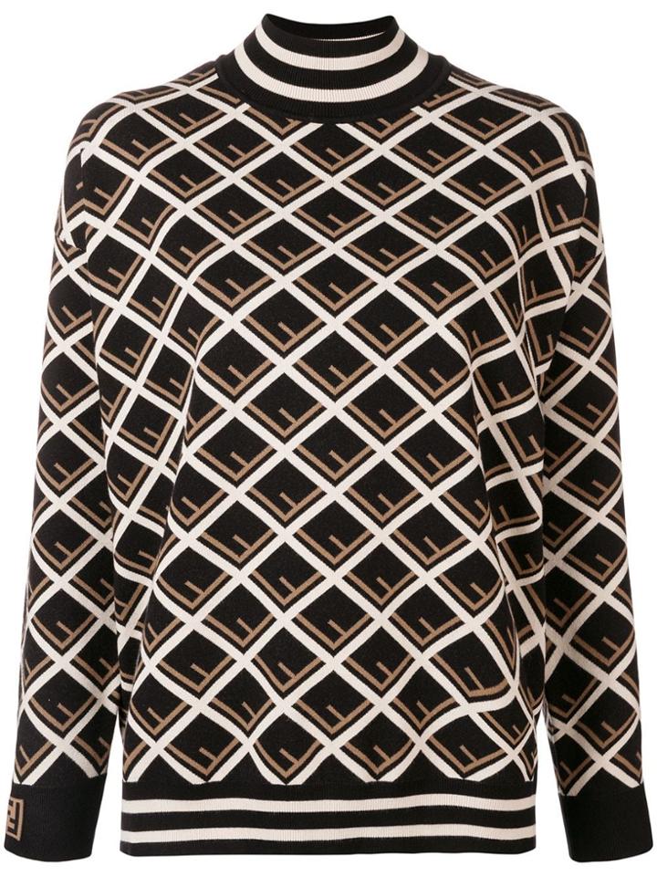 Fendi Geometric Logo Jumper - Black