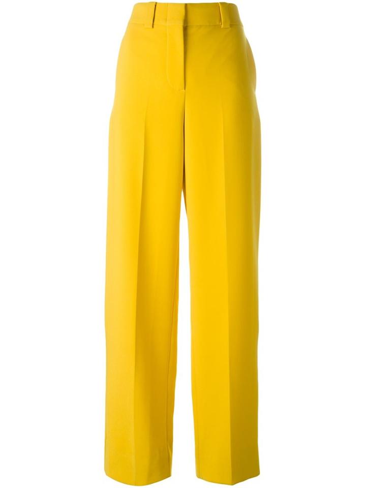 Cédric Charlier Tailored Trousers, Women's, Size: 40, Yellow/orange, Acetate/rayon/polyester/other Fibers