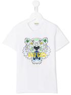 Kenzo Kids Tiger Print T-shirt, Girl's, Size: 10 Yrs, White