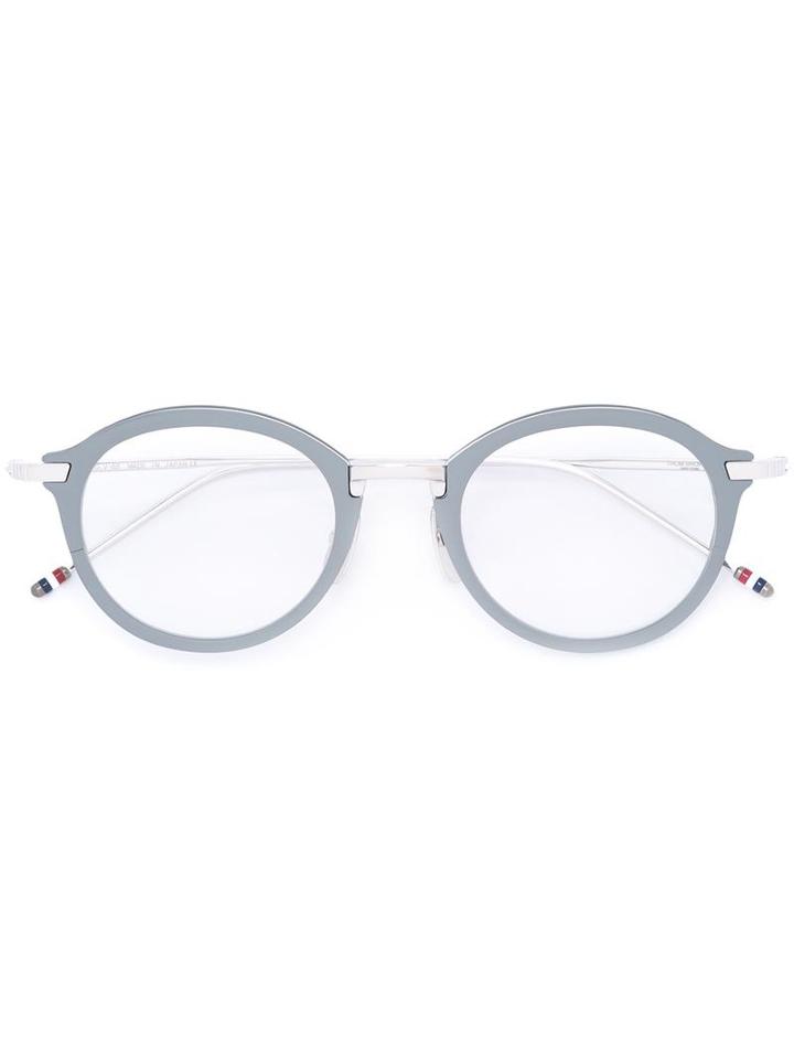 Thom Browne Round Frame Glasses, Grey, Acetate/metal (other)