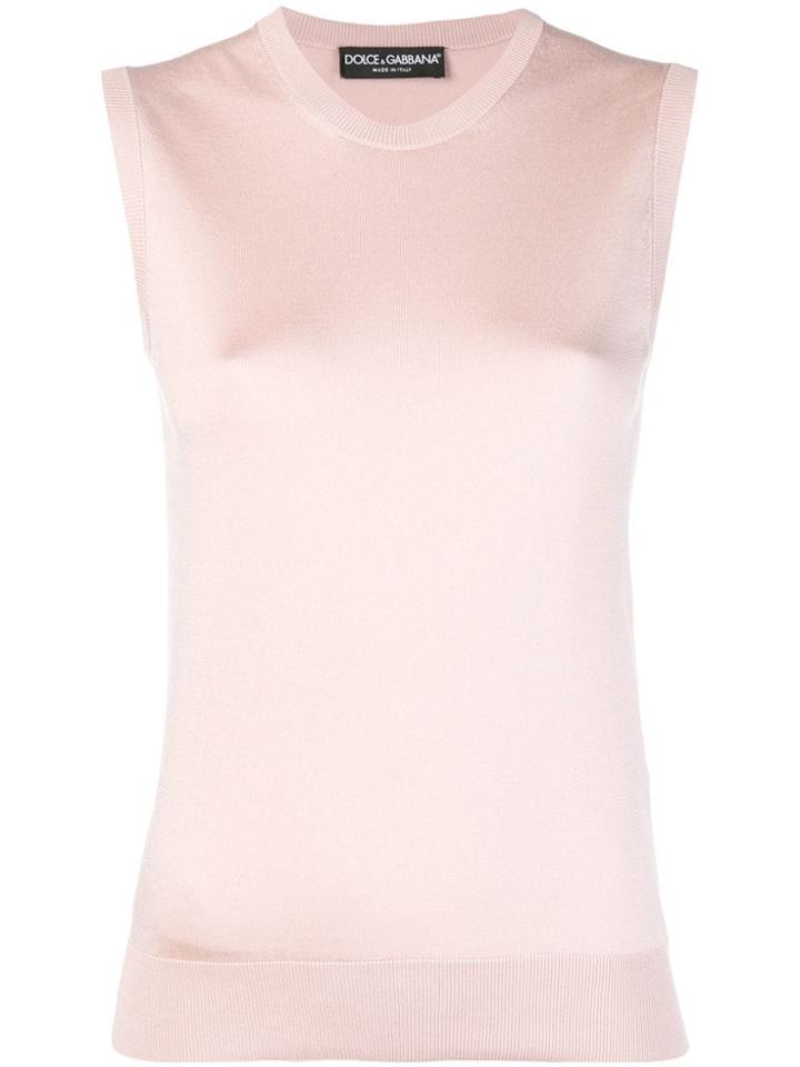Dolce & Gabbana Knitted Vest Top - Pink & Purple