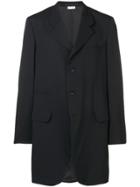 Comme Des Garçons Homme Plus Ripped Detailed Midi Coat - Black