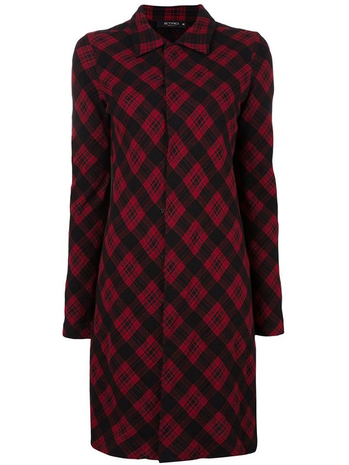 Etro Diamond Plaid Shirt Dress