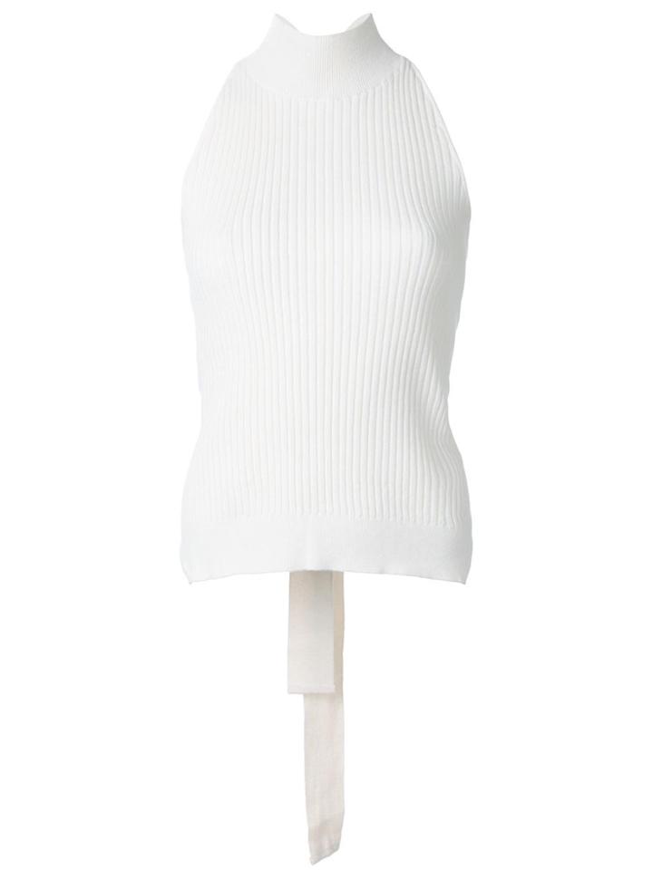 Christopher Esber 'tie Back Bib' Top - White