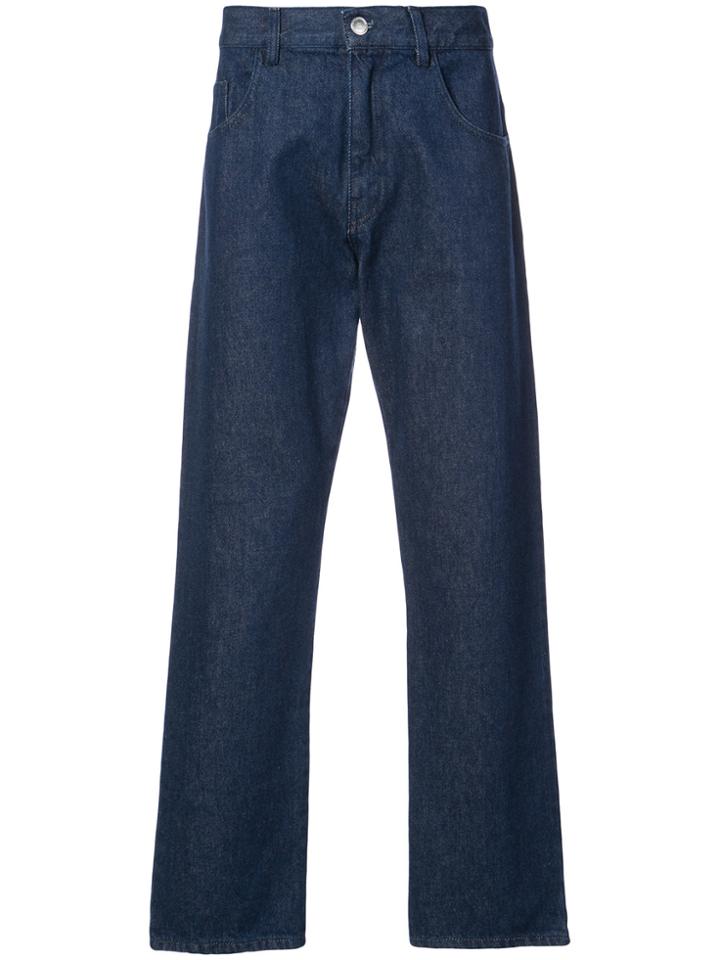 Raf Simons Straight Leg Jeans - Blue