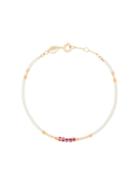 Anni Lui White And Orange Peppy Gold Plated Bracelet - Nude & Neutrals