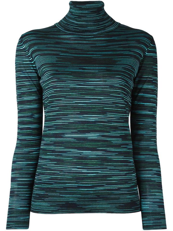 M Missoni Turtleneck Jumper, Women's, Size: 44, Black, Viscose/virgin Wool