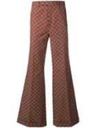 Gucci Gg Jacquard Knit Trousers - Brown