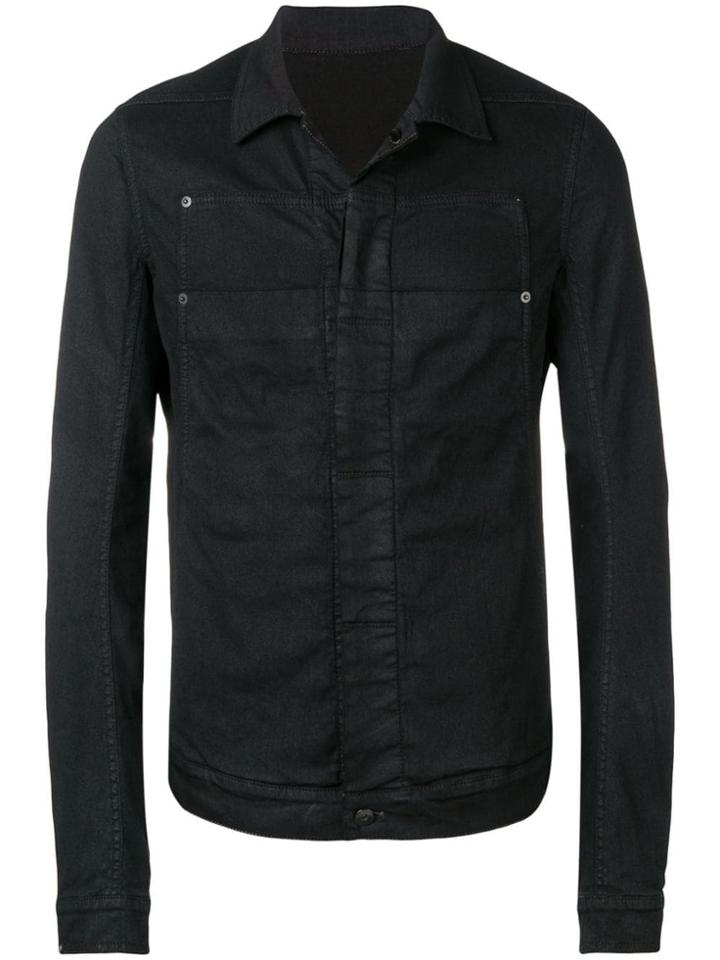 Rick Owens Drkshdw Fitted Denim Jacket - Black