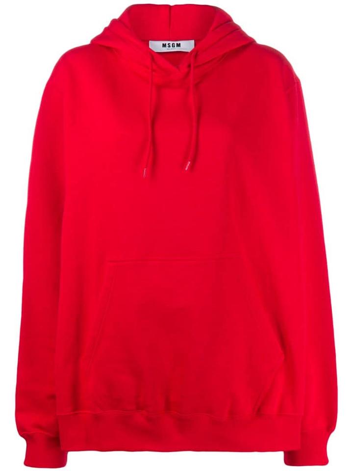 Msgm Classic Knit Hoodie - Red
