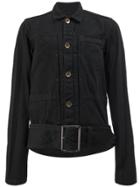 Maison Mihara Yasuhiro Belted Shirt Jacket - Black
