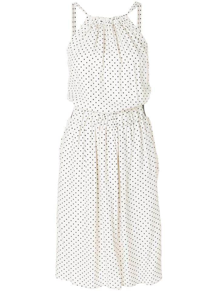 Twin-set Polka Dot Midi Dress - White