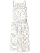 Twin-set Polka Dot Midi Dress - White