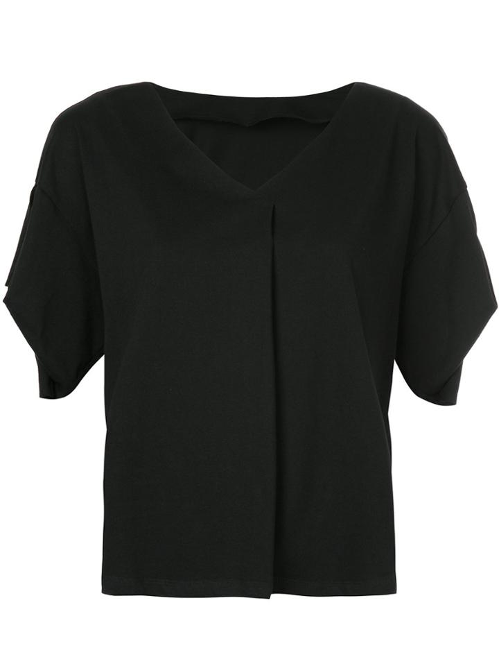 Guild Prime Draped-sleeve V-neck T-shirt - Black