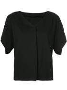 Guild Prime Draped-sleeve V-neck T-shirt - Black