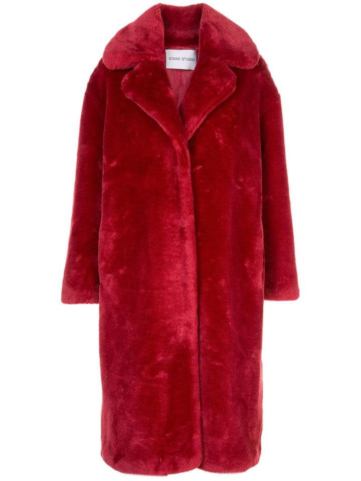 Stand Studio Textured Furry Coat