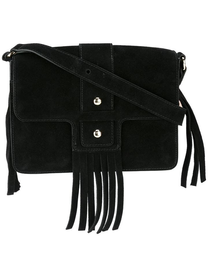 Tila March 'lou' Fringed Shoulder Bag, Women's, Black, Suede