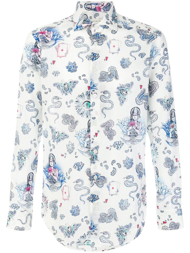 Etro Paisley Mixed Print Shirt - White