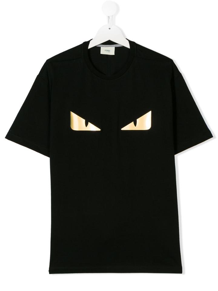 Fendi Kids Teen Bag Bugs T-shirt - Black