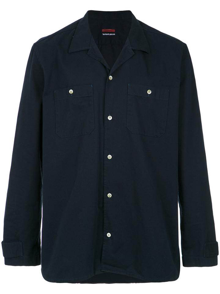 À La Garçonne Patch Pockets Shirt - Blue