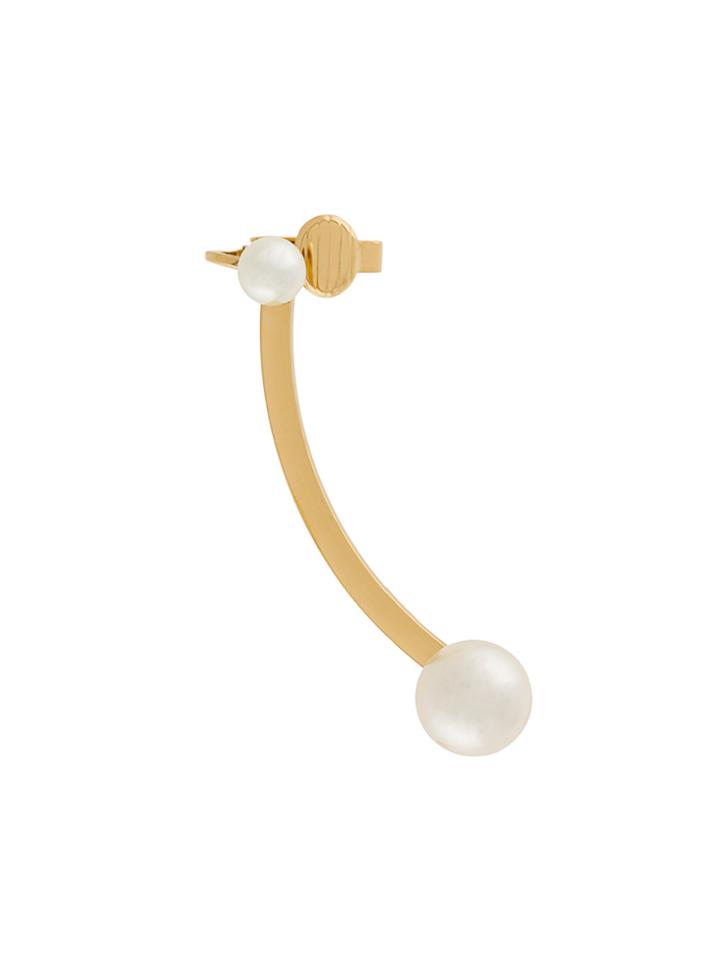 Chloé Pearl Bar Ear Cuff - Metallic