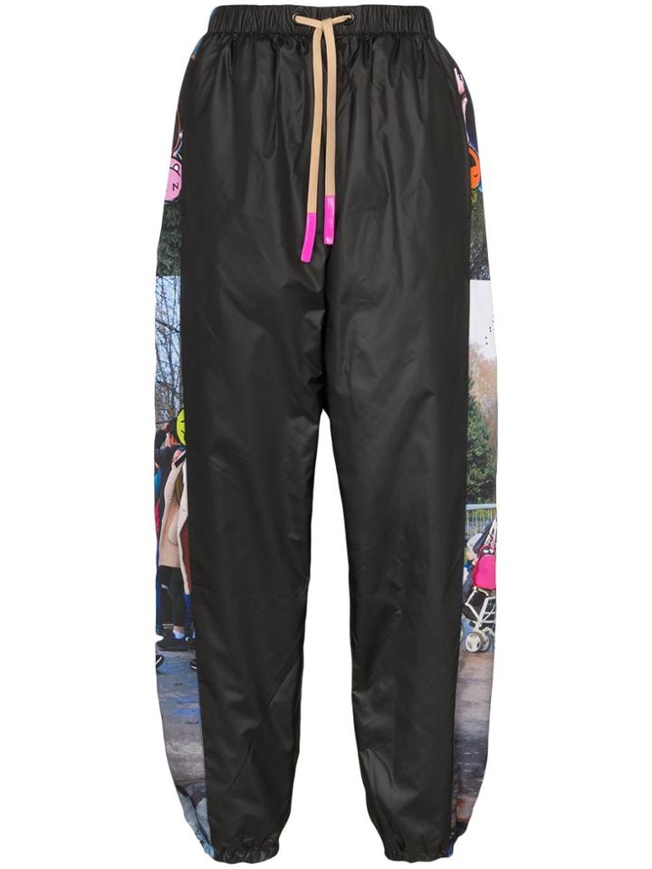 Natasha Zinko Emoji-print Track Pants - Black