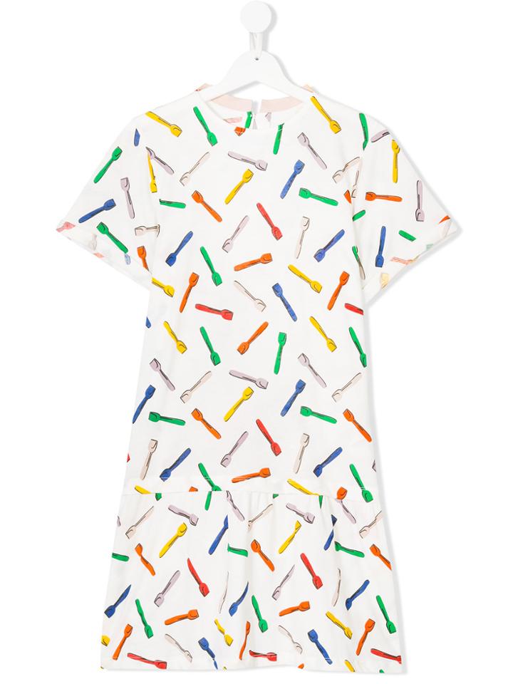 Stella Mccartney Kids Teen Jess Ice Cream Spoon Dress - Multicolour