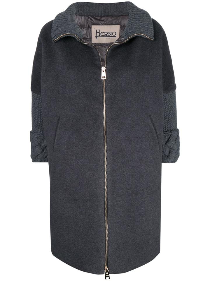Herno Oversized Coat - Grey