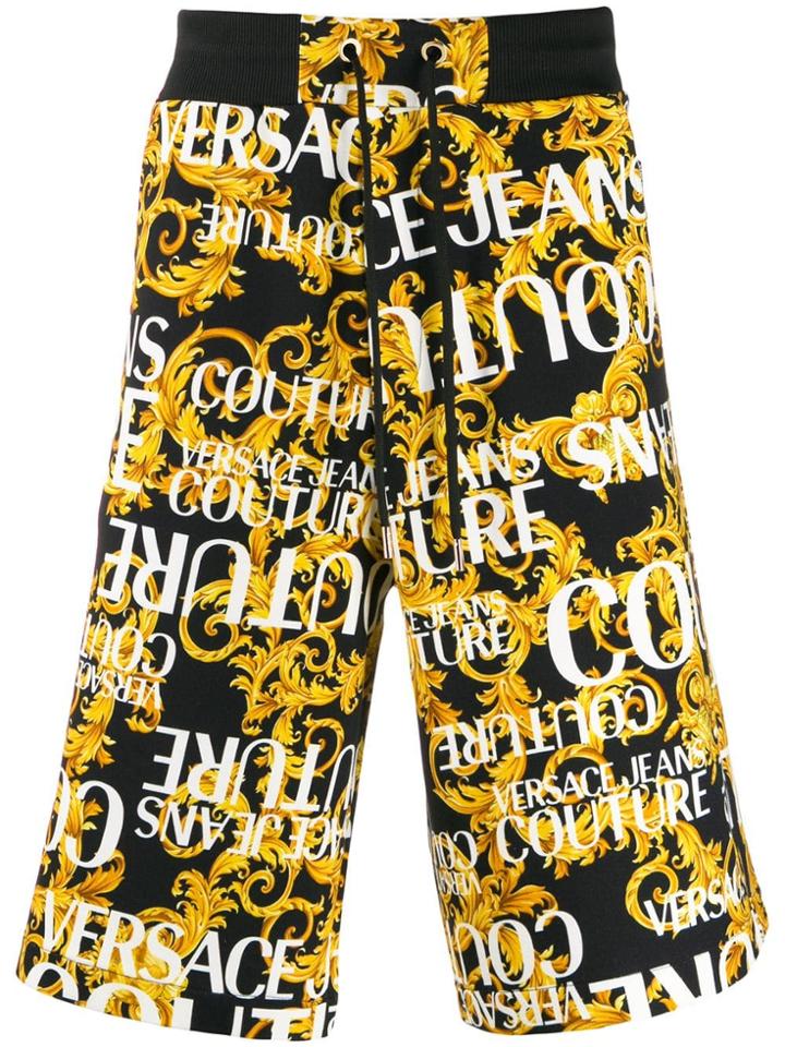 Versace Jeans Couture Barocco Print Shorts - Black