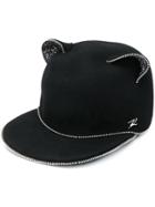 Karl Lagerfeld Choupette Ears Zip Cap - Black