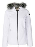 Rrd Fur Hood Trim Jacket - White