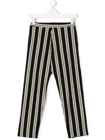 Orimusi Teen Striped Leggings Trousers - Black