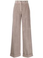 Pt01 Wide-leg Corduroy Trousers - Neutrals