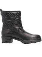 Emporio Armani Quilted Ankle Boots - Black