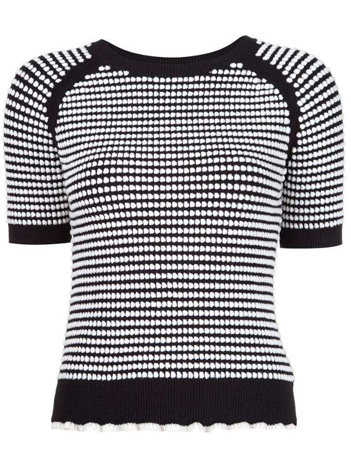 3.1 Phillip Lim Shortsleeved Knit Top - White