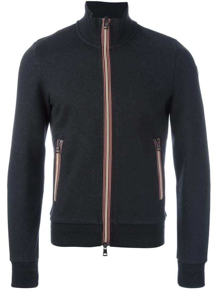 Moncler Classic Zip-up Sweatshirt, Men's, Size: Xxl, Grey, Cotton/wool