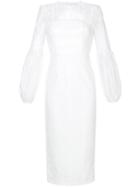 Rebecca Vallance Lou Lou Lace Gather Sleeve Dress - White