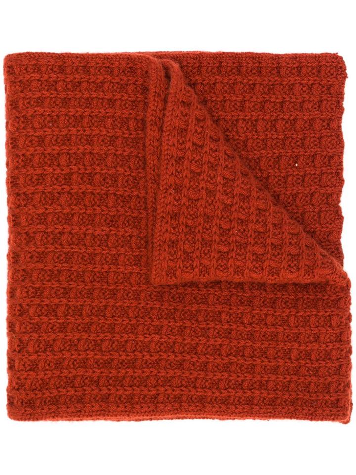Holland & Holland Knitted Scarf - Red