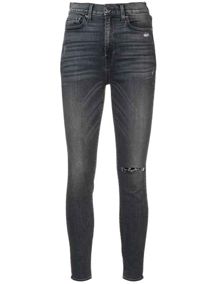 Alice+olivia Kayleigh Knee-slash Skinny Jeans - Black
