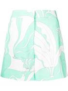 Emilio Pucci La Villa Print Stretch Cady Shorts - Green