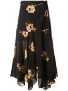 A.l.c. Floral Wrap Skirt - Black