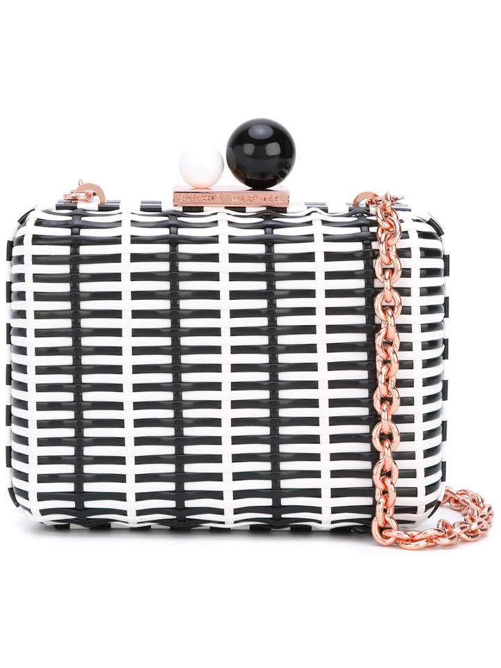 Sophia Webster - 'vivi' Woven Box Bag - Women - Pvc - One Size, Black, Pvc