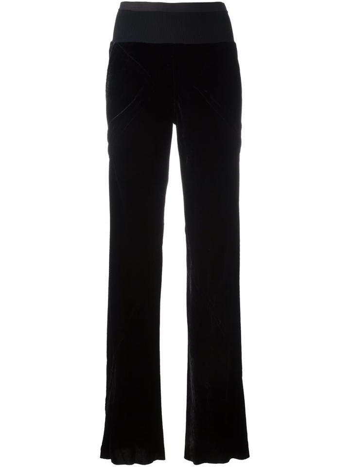 Rick Owens Bias-cut Palazzo Pants, Women's, Size: 44, Black, Silk/cotton/polyamide/viscose