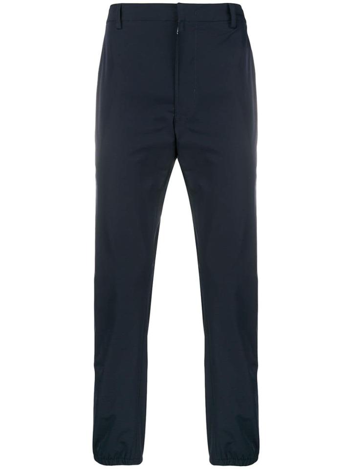 Prada Contrast Insert Trousers - Blue