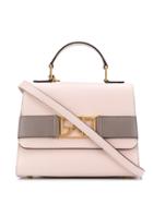 Alberta Ferretti Logo Buckle Tote - Pink