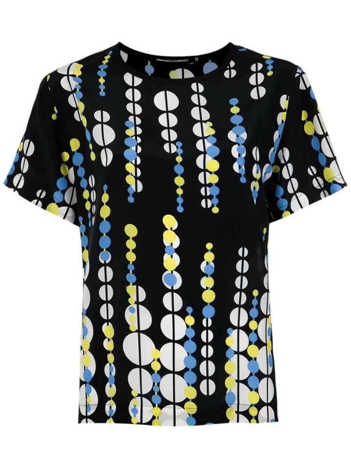 Reinaldo Lourenço Printed Silk Blouse - Black