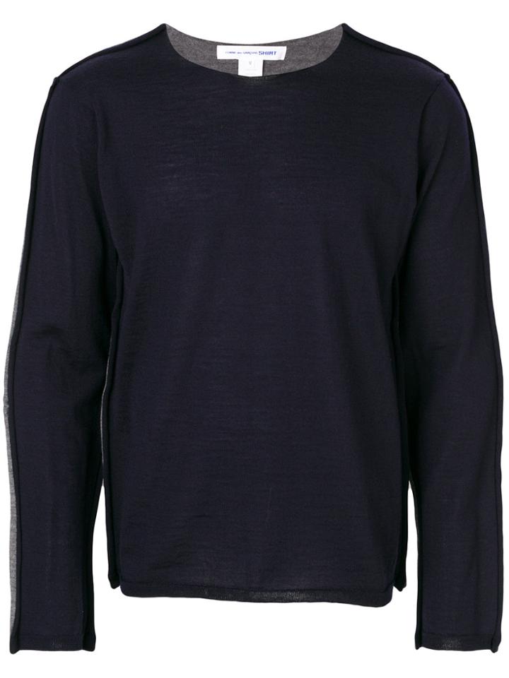 Comme Des Garçons Shirt Raw Edge Sweater - Blue