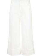 Derek Lam 10 Crosby Wide Cuff Culottes, Women's, White, Cotton/elastodiene